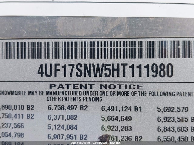 4UF17SNW5HT111980 Arcc Zr5000