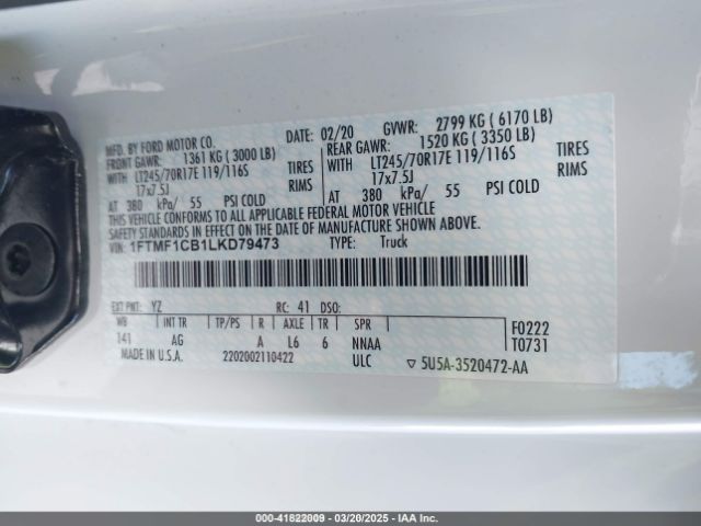1FTMF1CB1LKD79473 Ford F-150 Xl