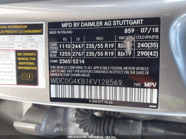 WDC0G4KB1KV128569 Mercedes-Benz Glc 300 4matic