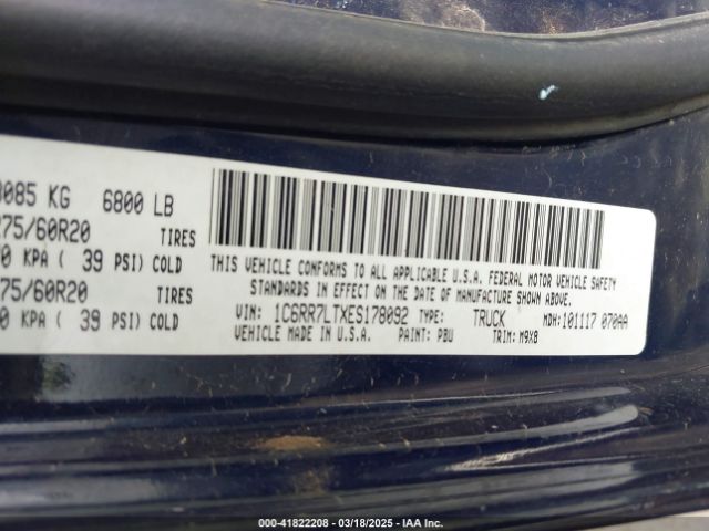 1C6RR7LTXES178092 RAM 1500 Big Horn
