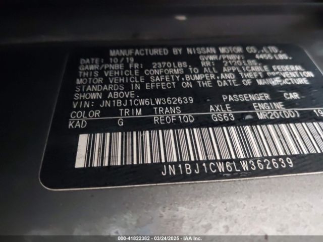 JN1BJ1CW6LW362639 Nissan Rogue Sport Sv Awd Xtronic Cvt
