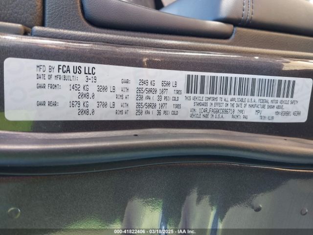 1C4RJFAG6KC696710 Jeep Grand Cherokee Altitude 4x4