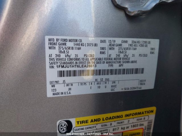 1FMJU1HT6LEA28613 Ford Expedition Xlt