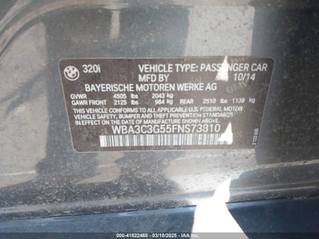 WBA3C3G55FNS73810 BMW 320i Xdrive