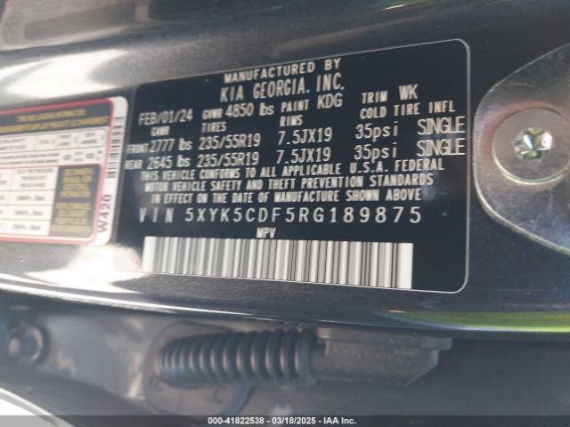 5XYK5CDF5RG189875 KIA Sportage Sx-prestige
