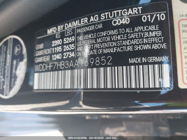 2010 MERCEDES-BENZ E 63 AMG WDDHF7HB3AA169852 Photo 8