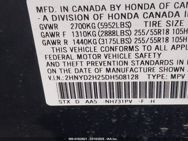 2013 ACURA MDX 2HNYD2H25DH508128 Photo 8