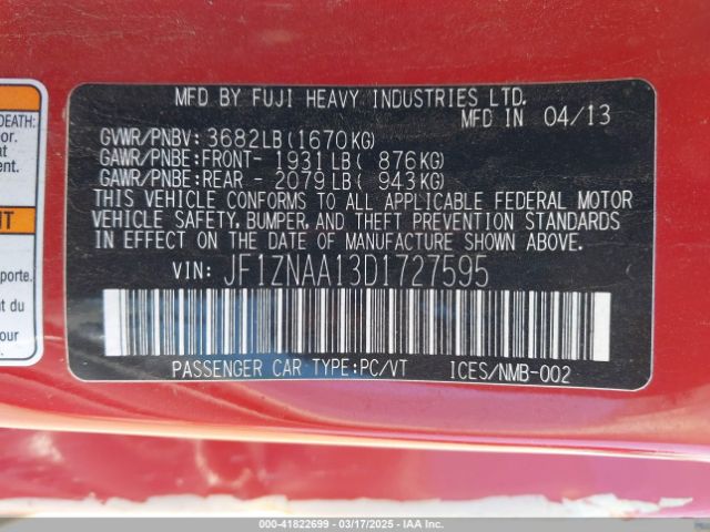 2013 SCION FR-S JF1ZNAA13D1727595 Photo 8