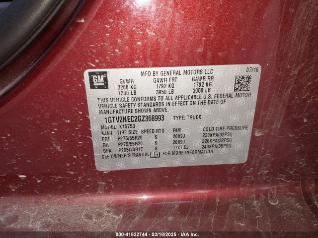 1GTV2NEC2GZ368993 GMC Sierra 1500 Slt