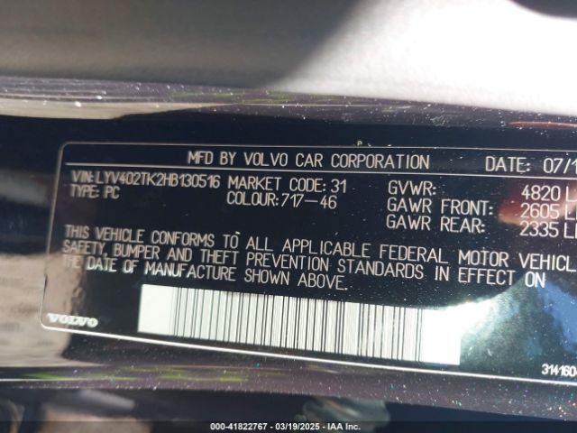 2017 VOLVO S60 INSCRIPTION LYV402TK2HB130516 Photo 8