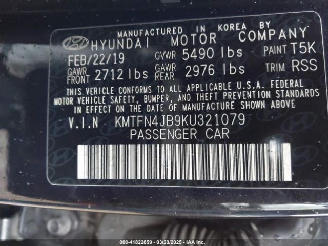 KMTFN4JB9KU321079 Genesis G80 3.3t Sport