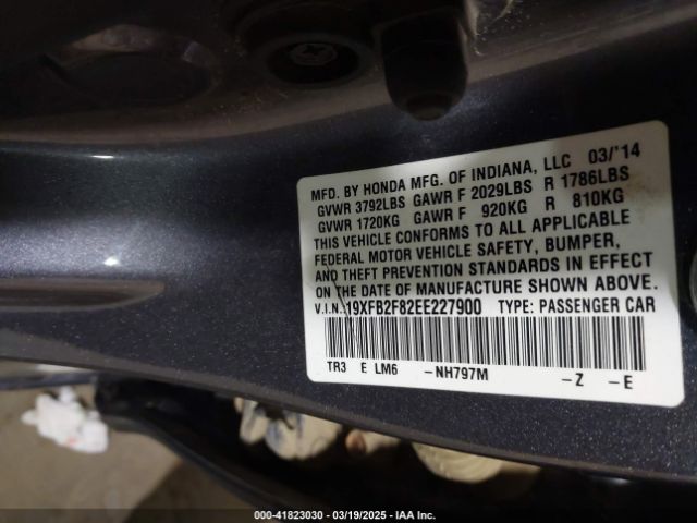 19XFB2F82EE227900 Honda CIVIC EX