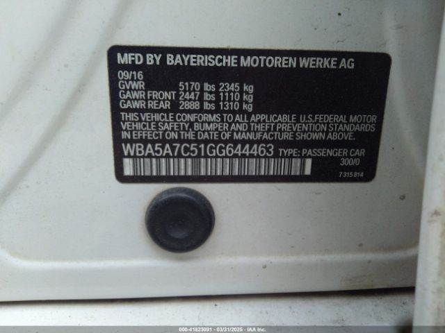 WBA5A7C51GG644463 BMW 528i Xdrive