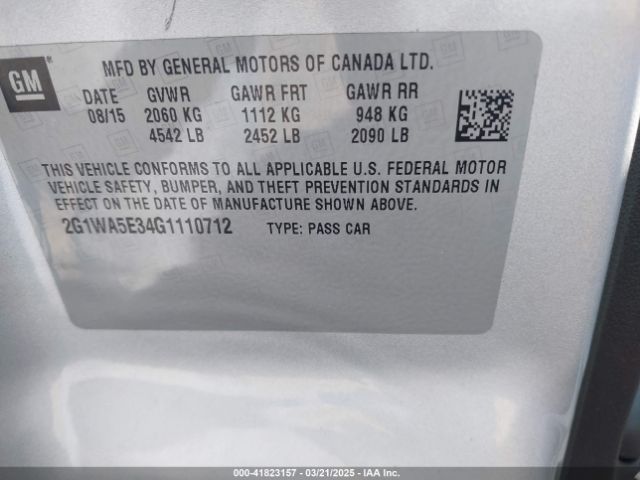 2G1WA5E34G1110712 Chevrolet Impala Limited Ls