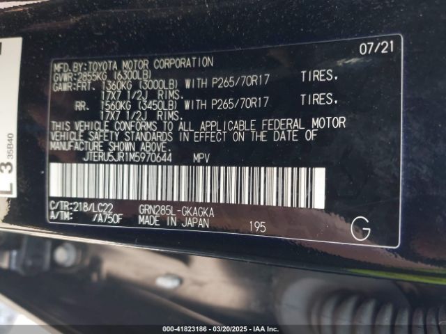 JTERU5JR1M5970644 Toyota 4runner Trd Off Road Premium
