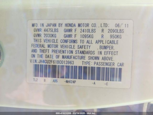 2011 ACURA TSX JH4CU2F61BC013963 Photo 8