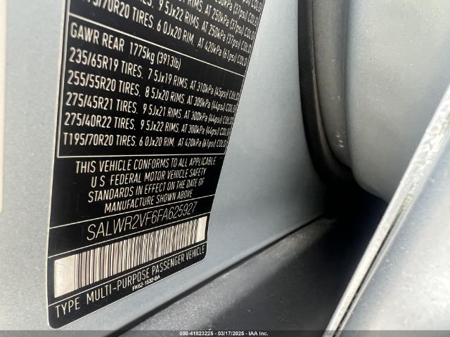 SALWR2VF6FA625927 Land Rover Range Rover Sport Sc