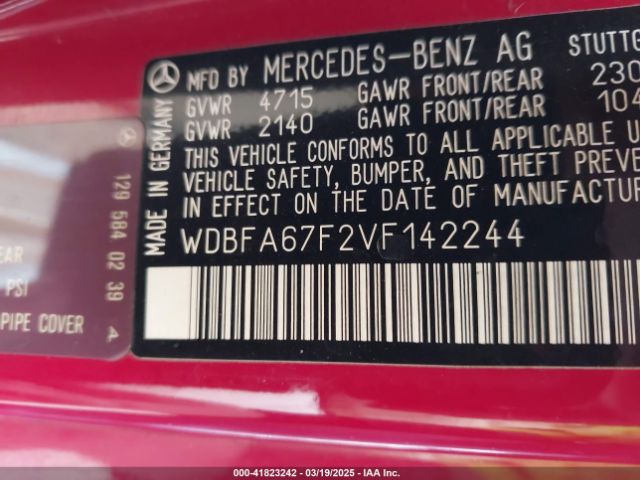 1997 MERCEDES-BENZ SL 500 WDBFA67F2VF142244 Photo 8