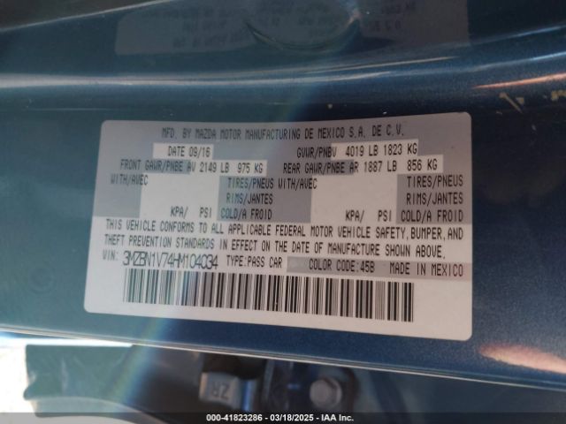 3MZBN1V74HM104034 Mazda Mazda3 Touring