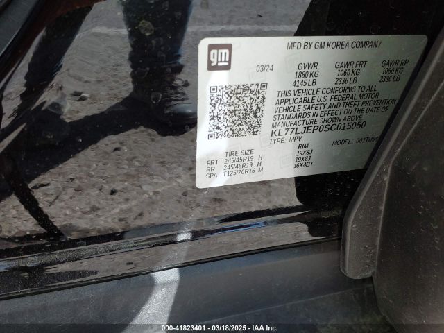 KL77LJEP0SC015050 Chevrolet Trax Fwd 2rs
