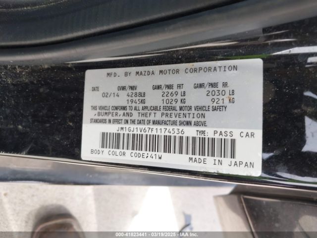 JM1GJ1V67F1174536 Mazda Mazda6 I Touring