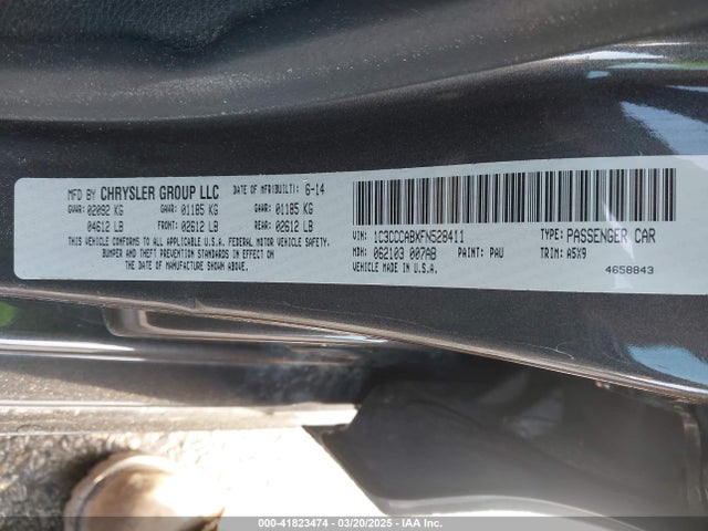 Chrysler 200 Limited 2015 1C3CCCABXFN528411 Image 9