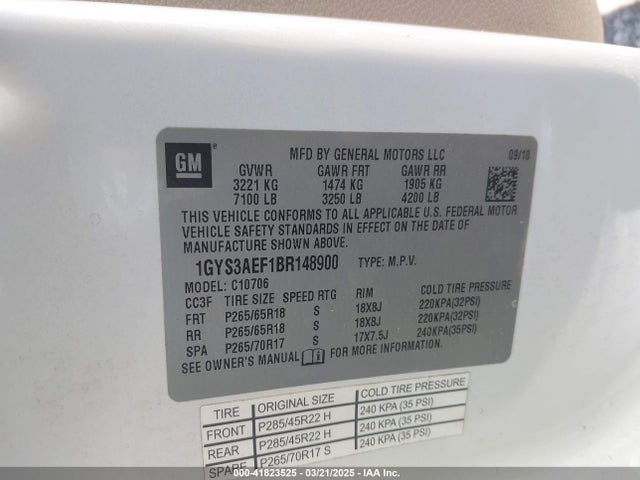2011 CADILLAC ESCALADE 1GYS3AEF1BR148900 Photo 8