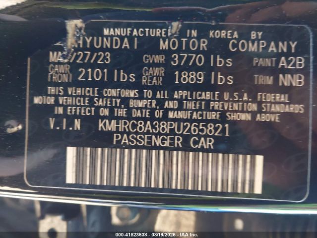 KMHRC8A38PU265821 Hyundai Venue Sel