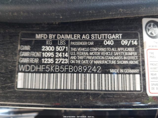 WDDHF5KB5FB089242 Mercedes-Benz E 350