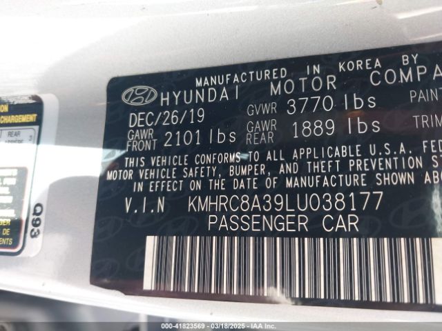 KMHRC8A39LU038177 Hyundai Venue Sel