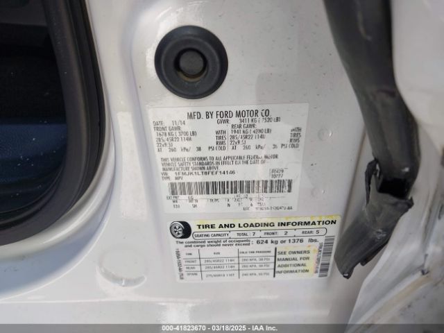 1FMJK1LT8FEF14146 Ford Expedition El Platinum