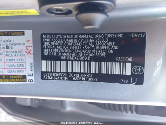 NMTKHMBX4JR035415 Toyota C-hr Xle Premium