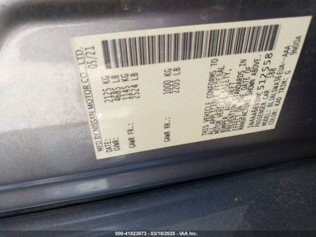 1N4AA6EV8MC512558 Nissan Maxima Sr Xtronic Cvt