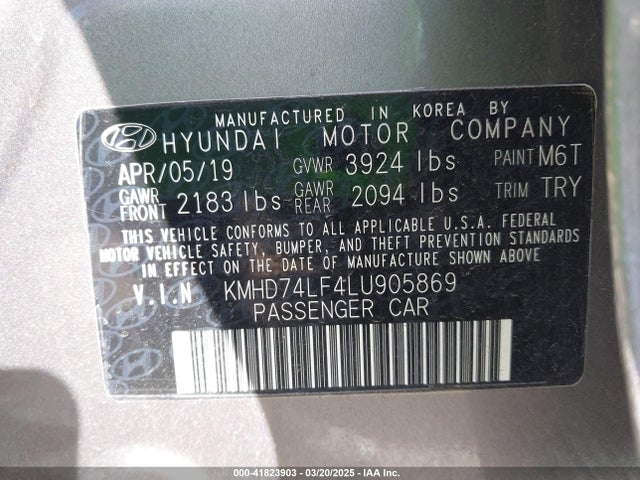 Hyundai ELANTRA SE 2020 KMHD74LF4LU905869 Image 9