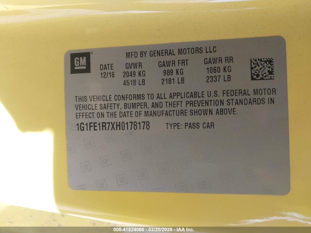 1G1FE1R7XH0178178 Chevrolet Camaro 1ss