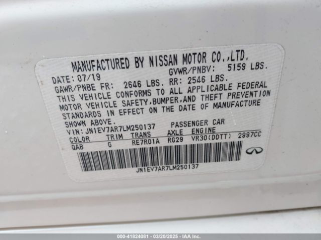 2020 INFINITI Q50 JN1EV7AR7LM250137 Photo 8
