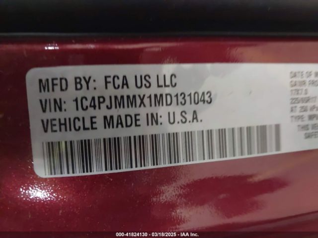 1C4PJMMX1MD131043 Jeep Cherokee Latitude Lux 4x4