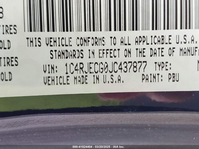 2018 JEEP GRAND CHEROKEE 1C4RJECG0JC437877 Photo 8