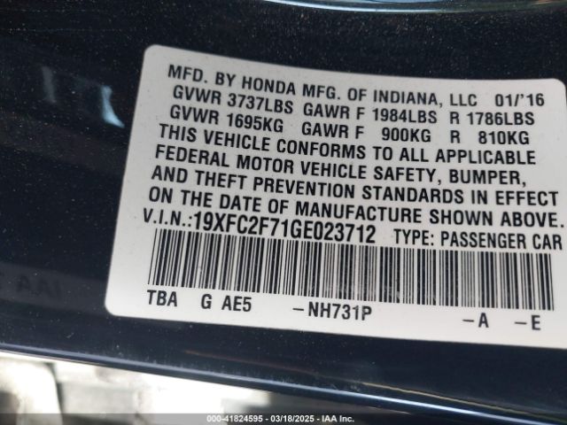 19XFC2F71GE023712 Honda CIVIC EX