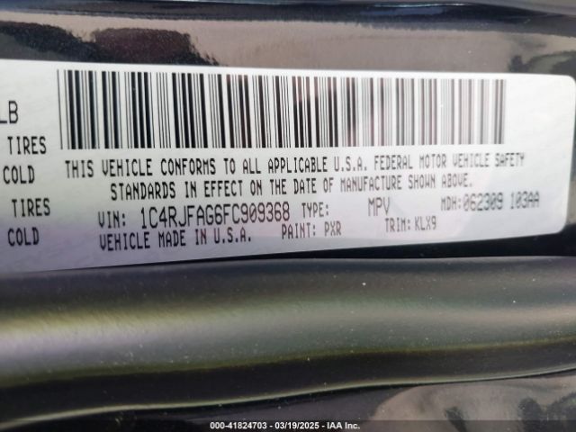 1C4RJFAG6FC909368 Jeep Grand Cherokee Altitude