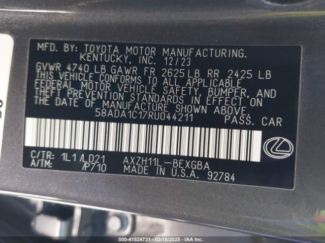 58ADA1C17RU044211 Lexus ES 300H
