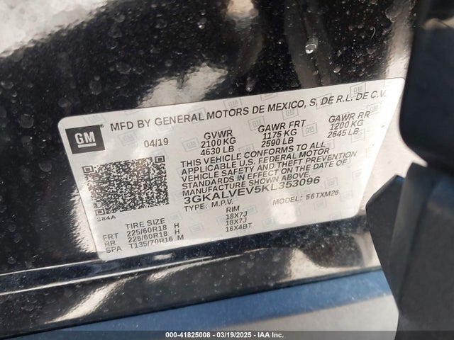 GMC Terrain Slt 2019 3GKALVEV5KL353096 Image 9