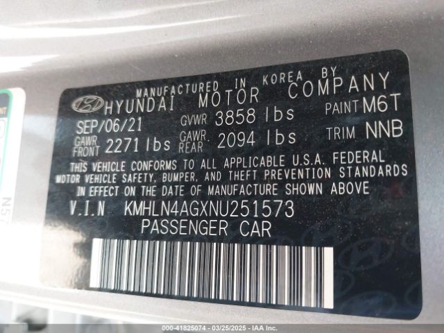 2022 HYUNDAI ELANTRA KMHLN4AGXNU251573 Photo 8
