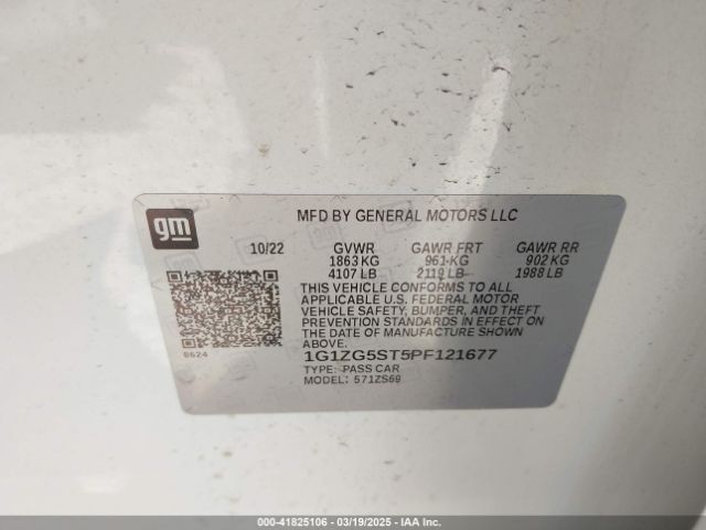 1G1ZG5ST5PF121677 Chevrolet Malibu Fwd Rs