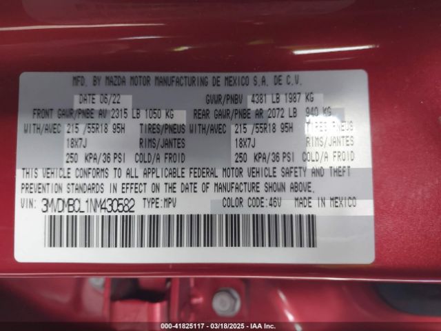 3MVDMBCL1NM430582 Mazda Cx-30 Preferred