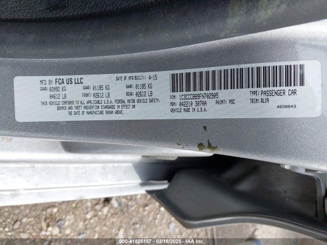 1C3CCCBB9FN702905 Chrysler 200 S