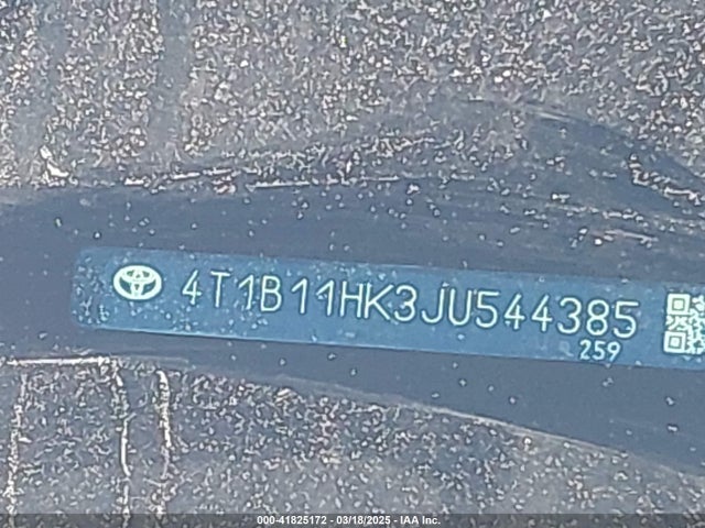 4T1B11HK3JU544385 Toyota CAMRY SE