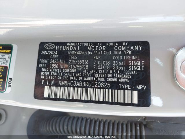 KM8HC3AB3RU120825 Hyundai Kona Sel