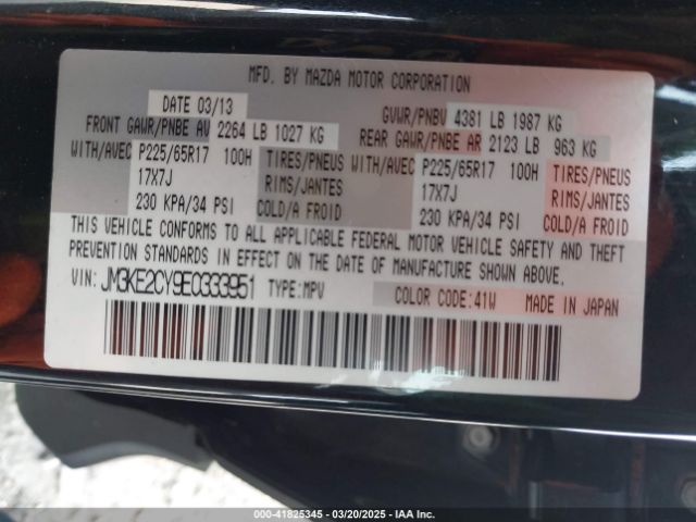 JM3KE2CY9E0333951 Mazda Cx-5 Touring