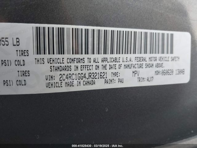 2018 CHRYSLER PACIFICA 2C4RC1GG4JR321621 Photo 8